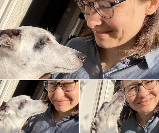 Ich mit unserer Hündin Luna